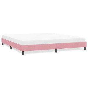 vidaXL Bedframe zonder matras 180x210 cm fluweel roze