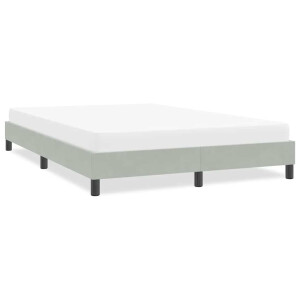 vidaXL Bedframe zonder matras 140x220 cm fluweel lichtgrijs