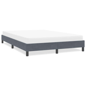 vidaXL Bedframe zonder matras 160x220 cm fluweel donkergrijs