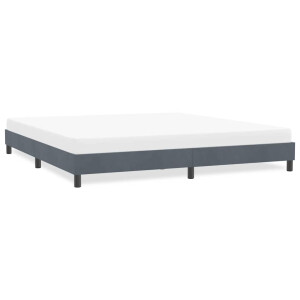 vidaXL Bedframe zonder matras 180x220 cm fluweel donkergrijs