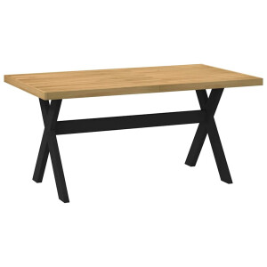 vidaXL Eettafel NOAIN X-vormige poten 160x90x75 cm massief hout