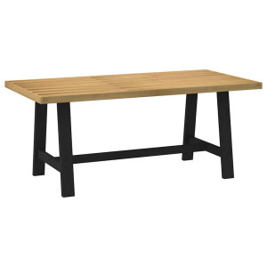 vidaXL Eettafel NOAIN A-vormige poten 180x90x75 cm massief hout