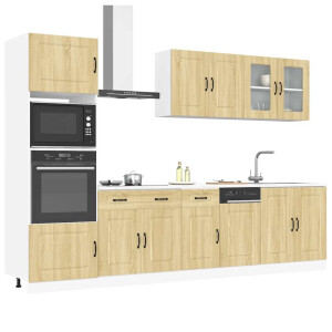vidaXL 7-delige Keukenkastenset Kalmar bewerkt hout sonoma eikenkleur