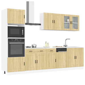 vidaXL 7-delige Keukenkastenset Porto bewerkt hout sonoma eikenkleur