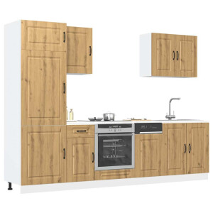 vidaXL 7-delige Keukenkastenset Kalmar bewerkt hout artisanaal eiken