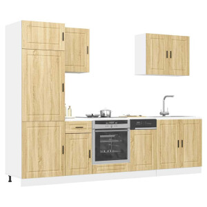 vidaXL 7-delige Keukenkastenset Porto bewerkt hout sonoma eikenkleur