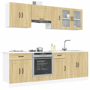 vidaXL 8-delige Keukenkastenset Kalmar bewerkt hout sonoma eikenkleur