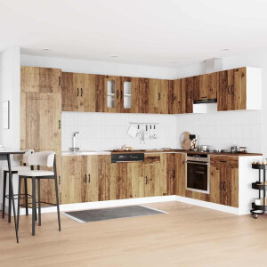 vidaXL Keukenkast Kalmar Oudhout 80 x 46 x 81,5 cm Bewerkt hout