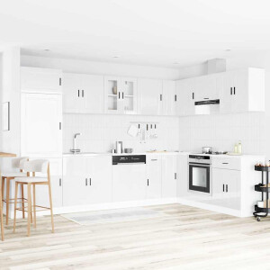 vidaXL Wastafel onderkast met opslag Porto 2 pcs Wit 80 x 46 x 84.5 cm