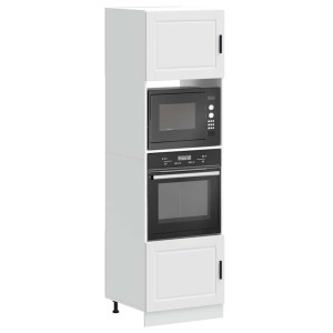 vidaXL Ovenkasten 2 st Porto bewerkt hout wit