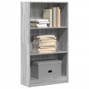 vidaXL Boekenkast 60x24x109 cm bewerkt hout grijs sonoma eikenkleurig