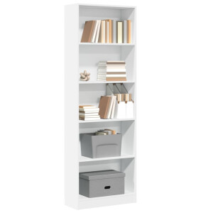 vidaXL Boekenkast Wit 60x24x176 cm Bewerkt Hout