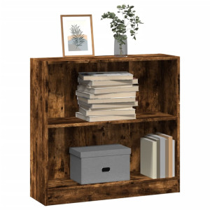 vidaXL Boekenkast 80x24x76 cm bewerkt hout gerookt eikenkleurig