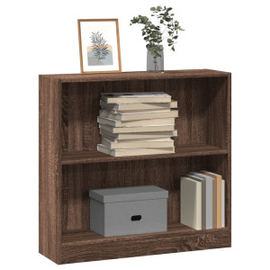 vidaXL Boekenkast 80x24x76 cm bewerkt hout bruin eikenkleurig