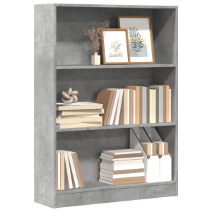 vidaXL Boekenkast 80x24x109 cm bewerkt hout betongrijs