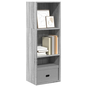 vidaXL Boekenkast 40x30x114 cm bewerkt hout grijs sonoma eikenkleurig