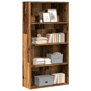 vidaXL Boekenkast 80x30x152 cm bewerkt hout oud houtkleurig