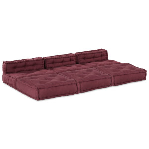 vidaXL Modulair Sofabet 4 pcs Bordeaux Stof