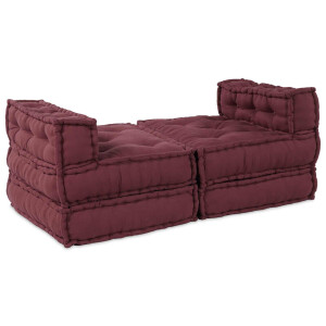 vidaXL Modulair Sofabet 4 pcs Bordeaux Stof