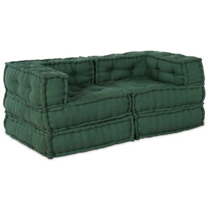 vidaXL Modulaire bank 2 pcs Groen 70 x 70 x 56 cm Stof