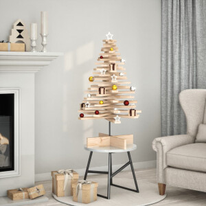 vidaXL Kerstdecoratie kerstboom 100 cm massief grenenhout