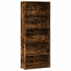 vidaXL Boekenkast 80x30x189 cm bewerkt hout gerookt eikenkleurig