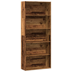 vidaXL Boekenkast 80x30x189 cm bewerkt hout oud houtkleurig