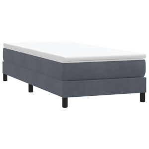 vidaXL Boxspring zonder matras fluweel donkergrijs 90x210 cm