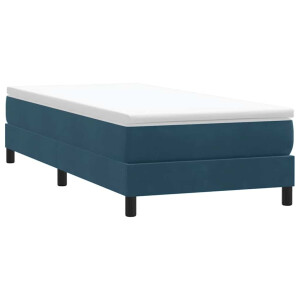 vidaXL Boxspring zonder matras fluweel donkerblauw 90x210 cm