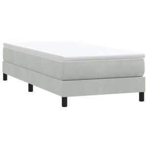 vidaXL Boxspring zonder matras fluweel lichtgrijs 100x210 cm