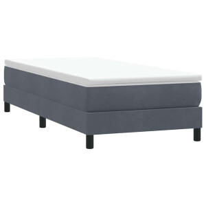 vidaXL Boxspring zonder matras fluweel donkergrijs 100x210 cm