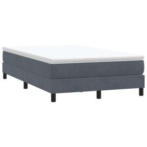 vidaXL Boxspring zonder matras fluweel donkergrijs 120x210 cm