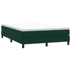 vidaXL Boxspring zonder matras fluweel donkergroen 140x210 cm