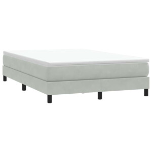 vidaXL Boxspring zonder matras fluweel lichtgrijs 160x210 cm