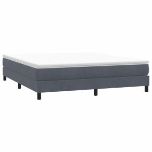 vidaXL Boxspring zonder matras fluweel donkergrijs 180x210 cm