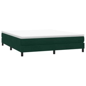 vidaXL Boxspring zonder matras fluweel donkergroen 180x210 cm