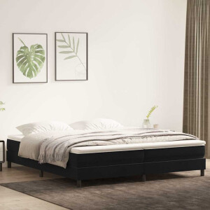 vidaXL Boxspringbed zonder matras 200x210 cm fluweel zwart