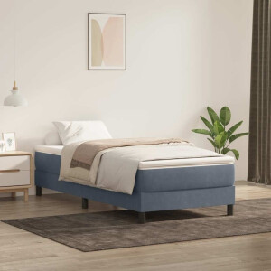 vidaXL Boxspring zonder matras fluweel donkergrijs 80x220 cm