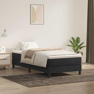 vidaXL Boxspring zonder matras fluweel zwart 90x220 cm
