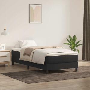 vidaXL Boxspring zonder matras fluweel zwart 100x220 cm