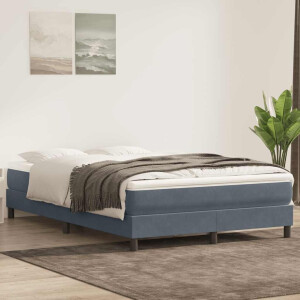vidaXL Boxspring zonder matras fluweel donkergrijs 140x220 cm