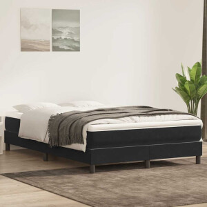 vidaXL Boxspring zonder matras fluweel zwart 140x220 cm