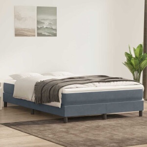 vidaXL Boxspring zonder matras fluweel donkergrijs 160x220 cm