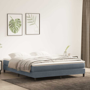 vidaXL Boxspringbed zonder matras 180x220 cm fluweel donkergrijs