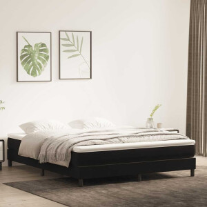 vidaXL Boxspringbed zonder matras 180x220 cm fluweel zwart