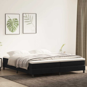 vidaXL Boxspring zonder matras fluweel zwart 200x220 cm