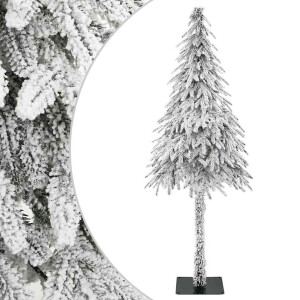 vidaXL Kunstkerstboom Wit 86 x 86 x 210 cm Kunststof en metaal