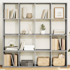vidaXL Boekenkast 137,5x29x137,5 cm bewerkt hout grijs sonoma eiken