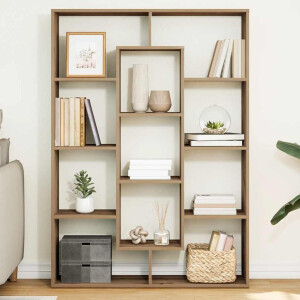 vidaXL Boekenkast 102x29x143 cm bewerkt hout artisanaal eikenkleur
