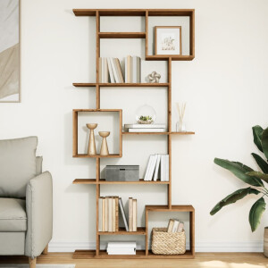 vidaXL Boekenkast 92x29x188 cm bewerkt hout artisanaal eikenkleur